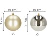 109183 ca1190 bombki choinkowe 10 cm 6 szt M0