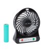 USB namizni ventilator z akumulatorjem 10cm črn