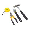 tool set 16 el combination pliers screwdrivers hammer