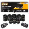 JCB Set udarnih nastavkov 1/2" Cr-Mo šestkotnih 10 delov 10-24mm