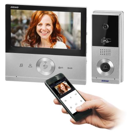 Súprava videovrátnika CONESSI Full HD, hands-free, s farebným monitorom 7”, karta/proximity, ovládanie cez aplikáciu Tuya