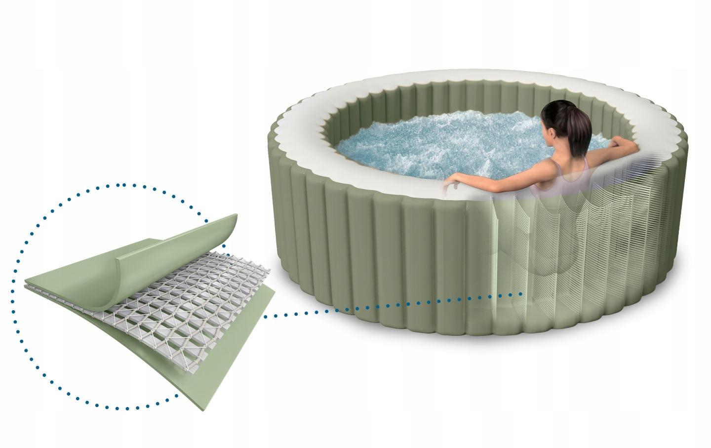 Detail produktu Nafukovacia vírivka pre 6 osôb Intex PureSpa 28428NP, 216 × 71 cm, s hydromasážou J-28428NP