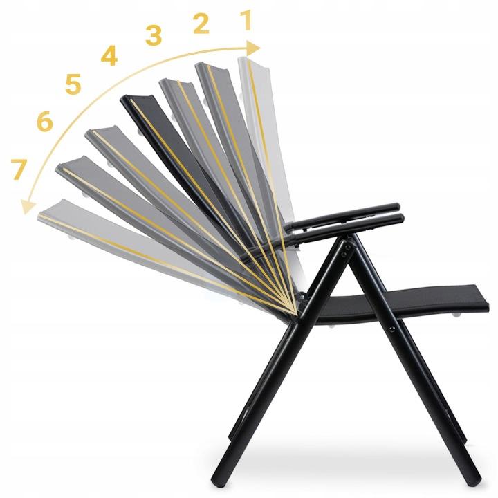 Detail produktu Záhradné polohovacie skladacie stoličky 2 ks, čierne J-298300-2