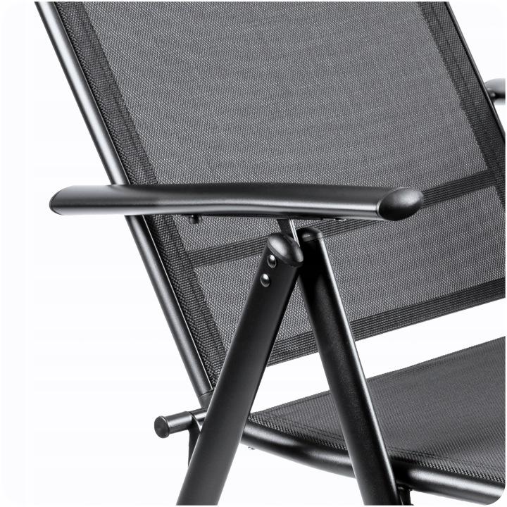 Detail produktu Záhradné polohovacie skladacie stoličky 2 ks, čierne J-298300-2
