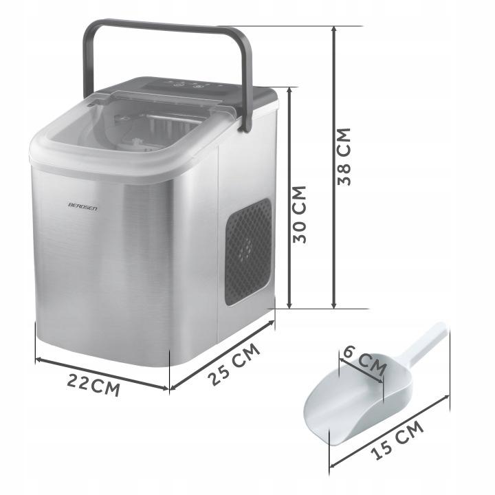 Detail produktu Výrobník ľadu Berdsen BD-420 1,1 l 12 kg/24 h strieborný J-342000