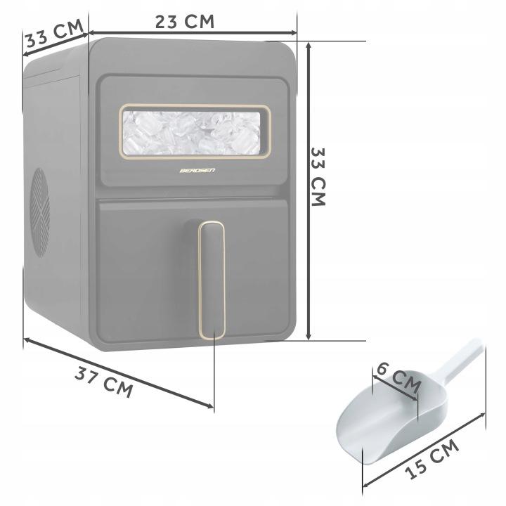 Detail produktu Výrobník ľadu Berdsen BD-421 1,1 l 12 kg/deň čierny J-342100