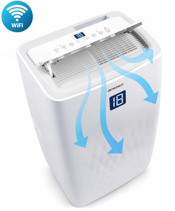 Mobilná klimatizácia 5 v 1 s kúrením a odvlhčovaním 14000 BTU + okenné tesnenie Berdsen BD-581 J-358100-359900