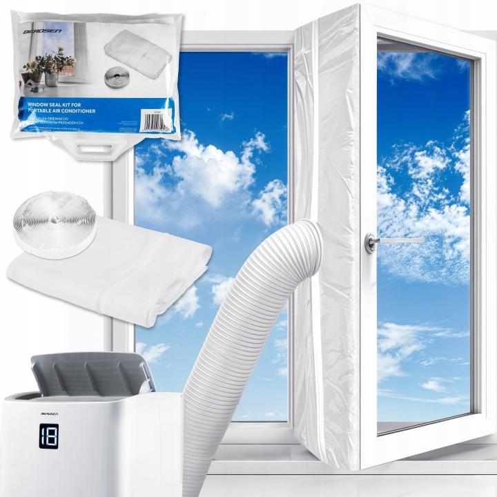 Detail produktu Mobilná klimatizácia 5 v 1 s kúrením a odvlhčovaním 14000 BTU + okenné tesnenie Berdsen BD-581 J-358100-359900