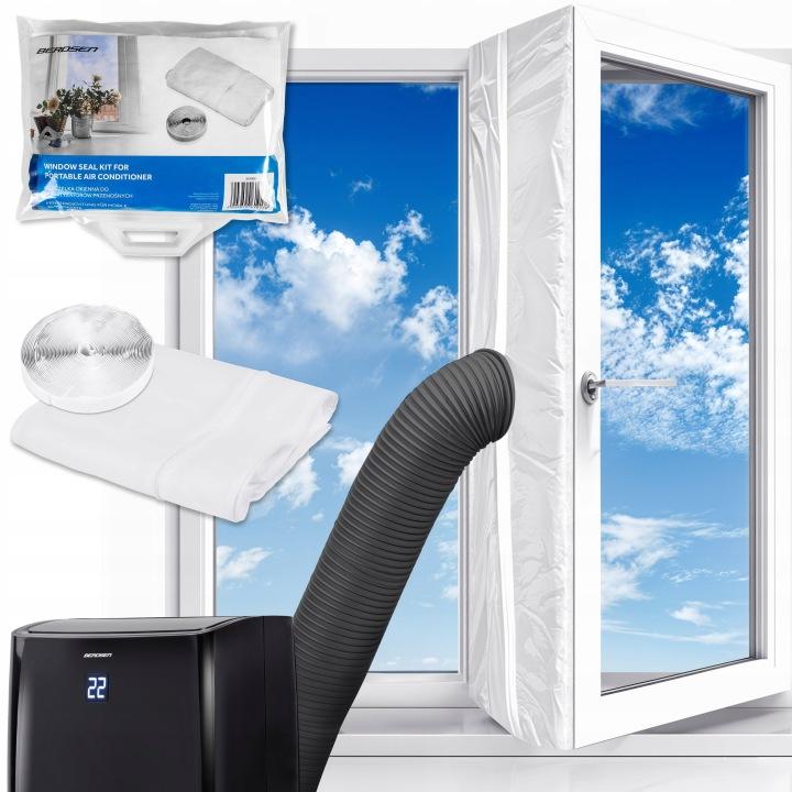 Detail produktu Mobilná klimatizácia 14000 BTU s kúrením, odvlhčovaním a okenným tesnením Berdsen BD-581 J-358101-359900
