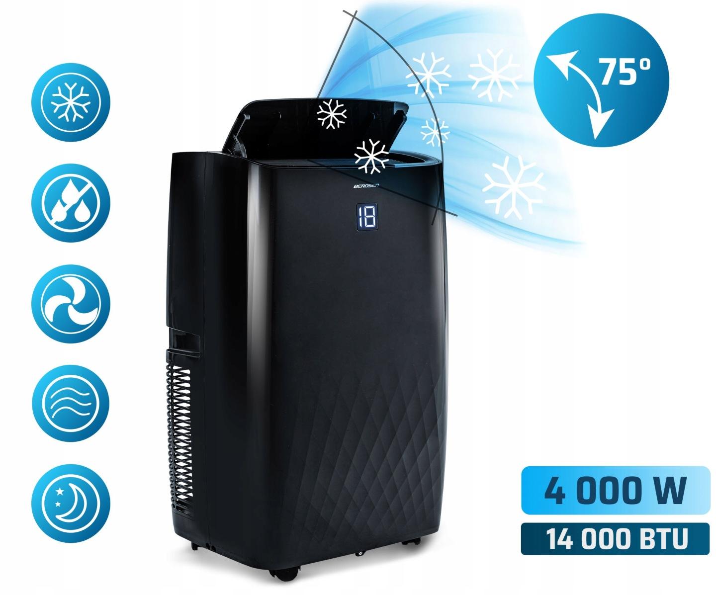 Detail produktu Mobilná klimatizácia 14000 BTU s kúrením, odvlhčovaním a okenným tesnením Berdsen BD-581 J-358101-359900