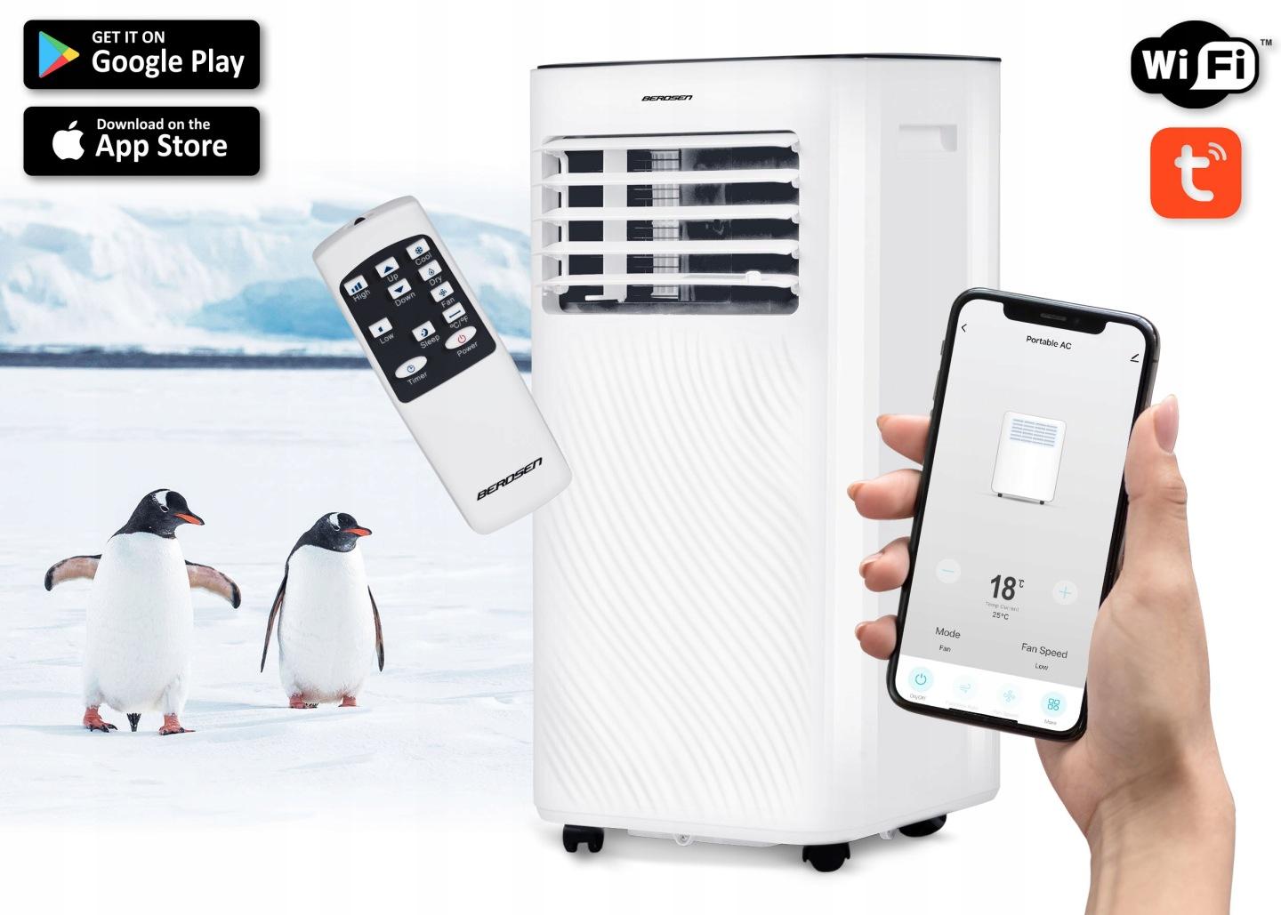 Detail produktu Mobilná klimatizácia 9000 BTU s tesnením do okna Berdsen BD-582 J-358200-359900