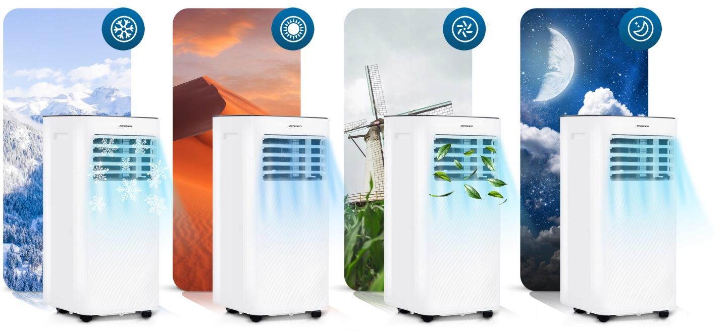 Detail produktu Mobilná klimatizácia 9000 BTU s tesnením do okna Berdsen BD-582 J-358200-359900