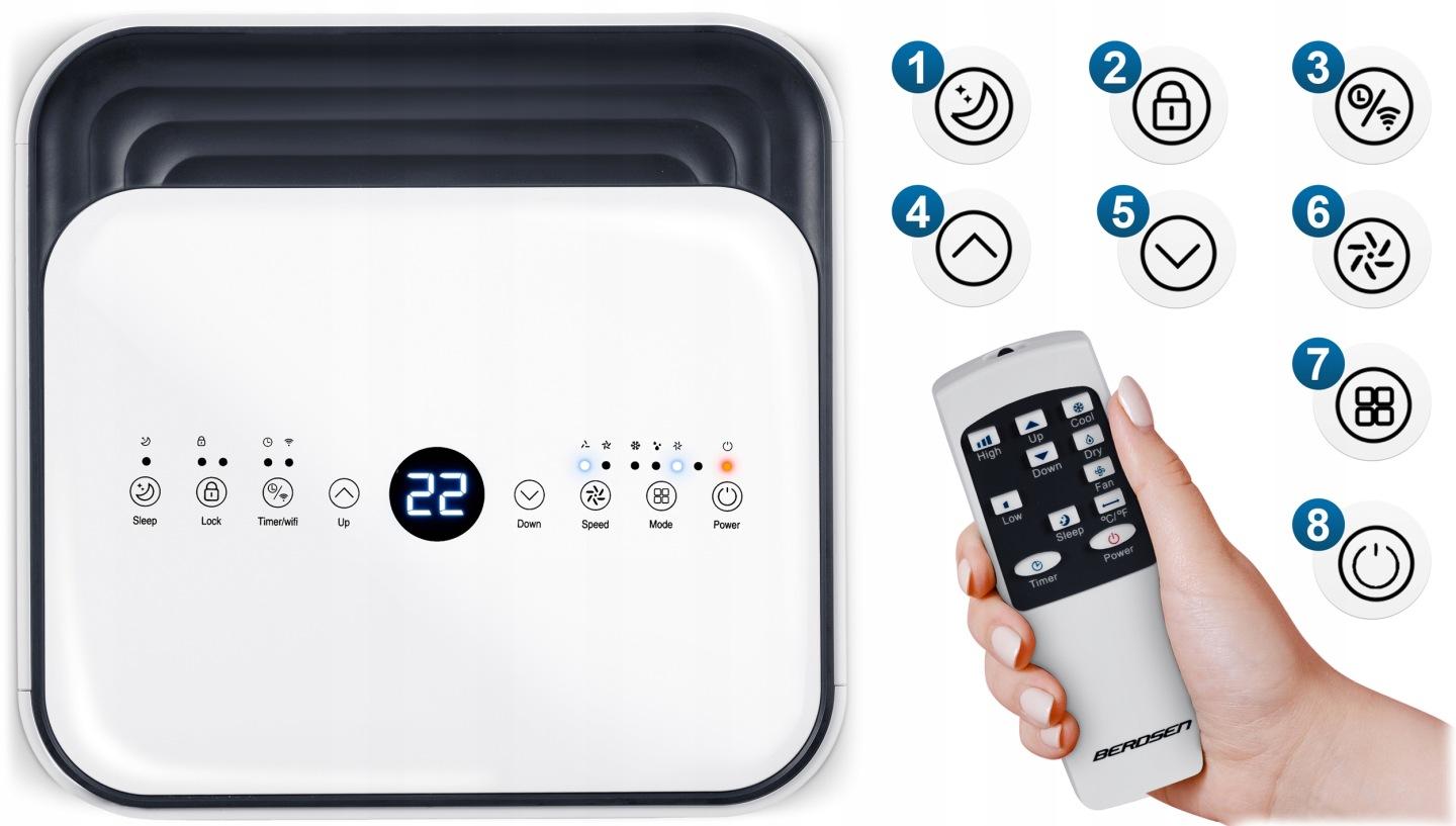 Detail produktu Mobilná klimatizácia 9000 BTU s tesnením do okna Berdsen BD-582 J-358200-359900