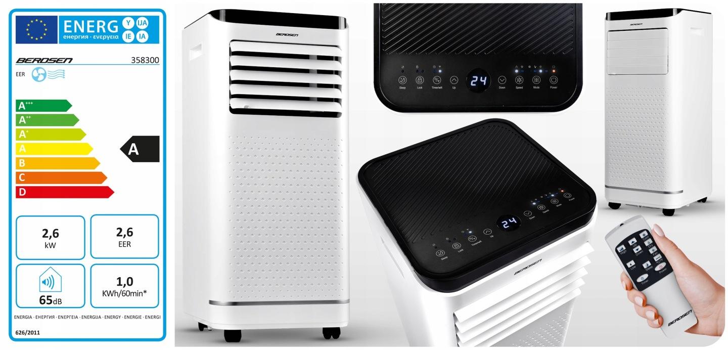Detail produktu Mobilná klimatizácia s odvlhčovaním 9000 BTU + okenné tesnenie J-358300-359900