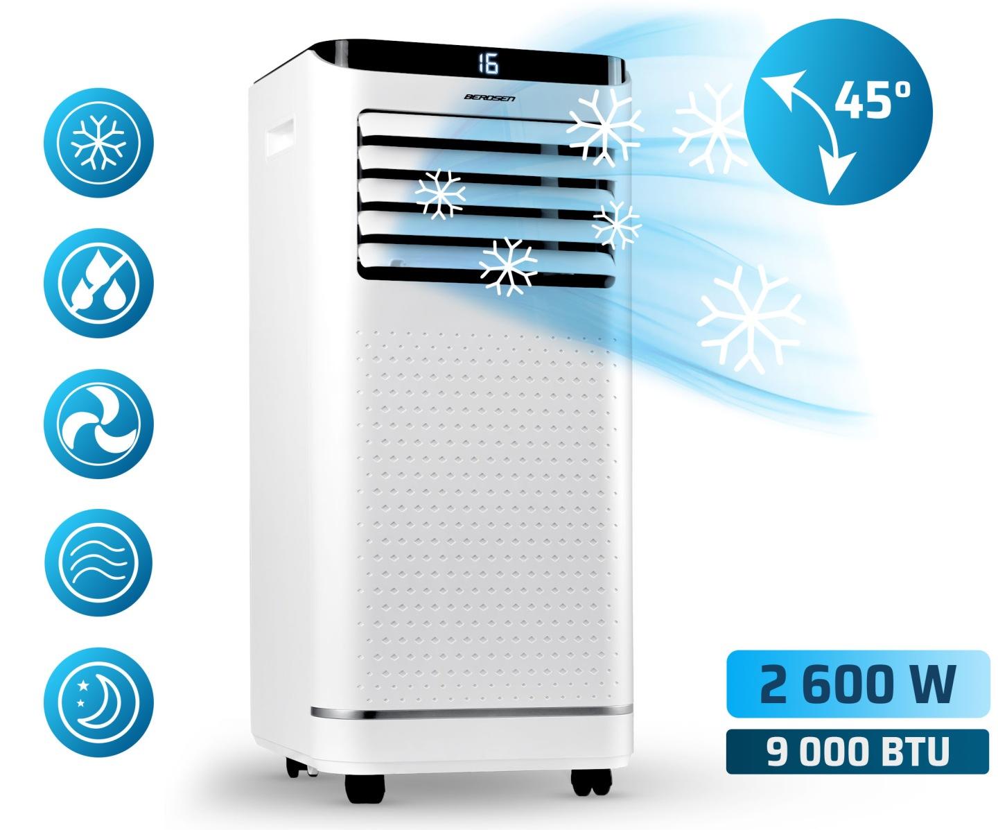 Detail produktu Mobilná klimatizácia s odvlhčovaním 9000 BTU + okenné tesnenie J-358300-359900