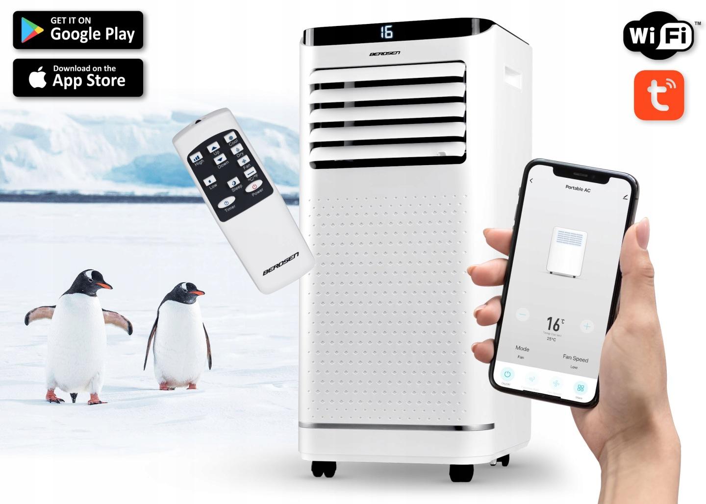 Detail produktu Mobilná klimatizácia s odvlhčovaním 9000 BTU + okenné tesnenie J-358300-359900