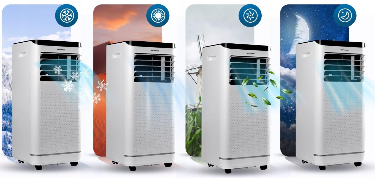 Detail produktu Mobilná klimatizácia s odvlhčovaním 9000 BTU + okenné tesnenie J-358300-359900