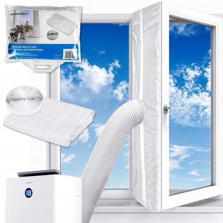 Detail produktu Mobilná klimatizácia 14000 BTU s kúrením, odvlhčovaním, Wi-Fi a okenným tesnením J-358400-359900
