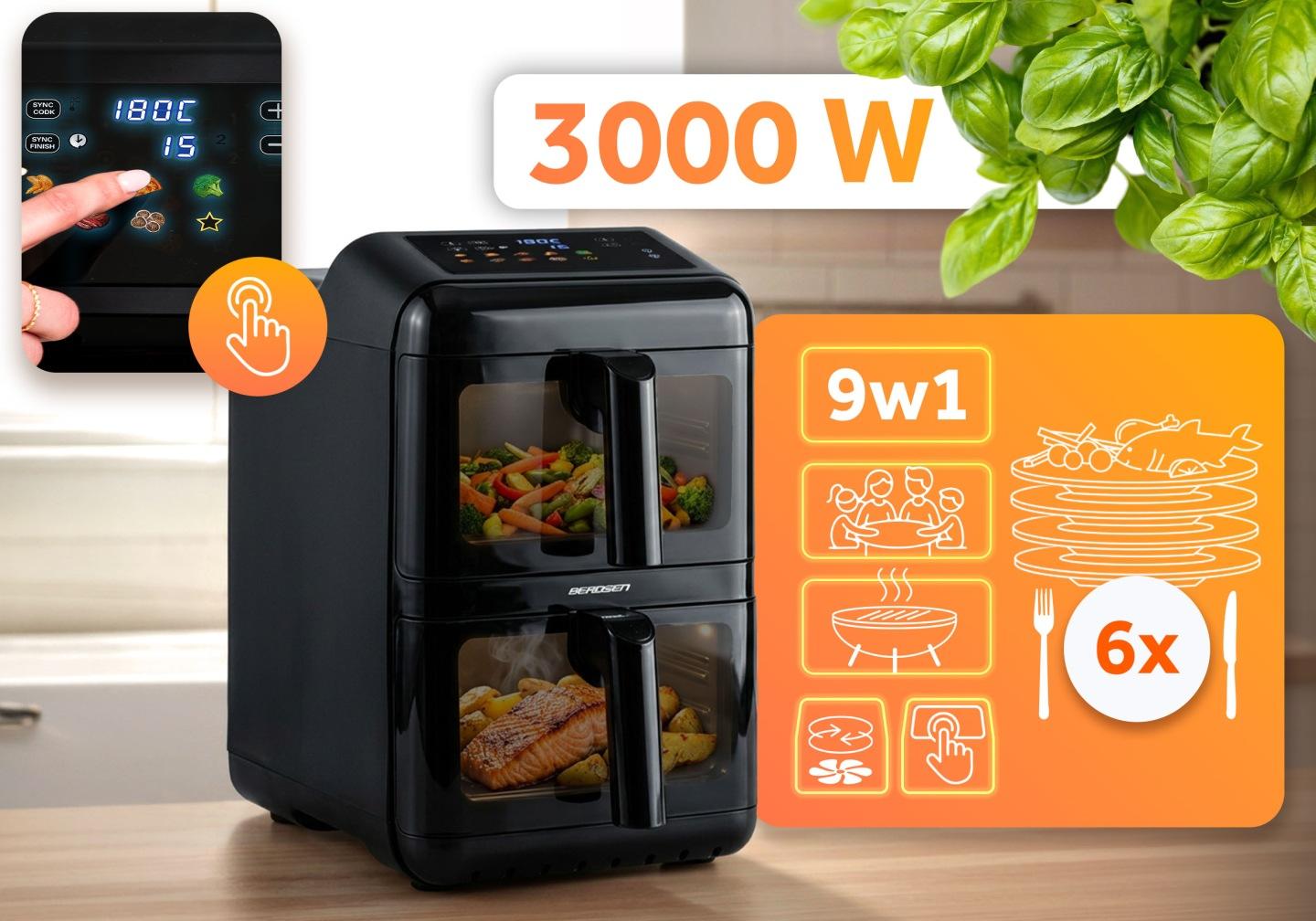 teplovzdušná fritéza, 3000 W J-366300