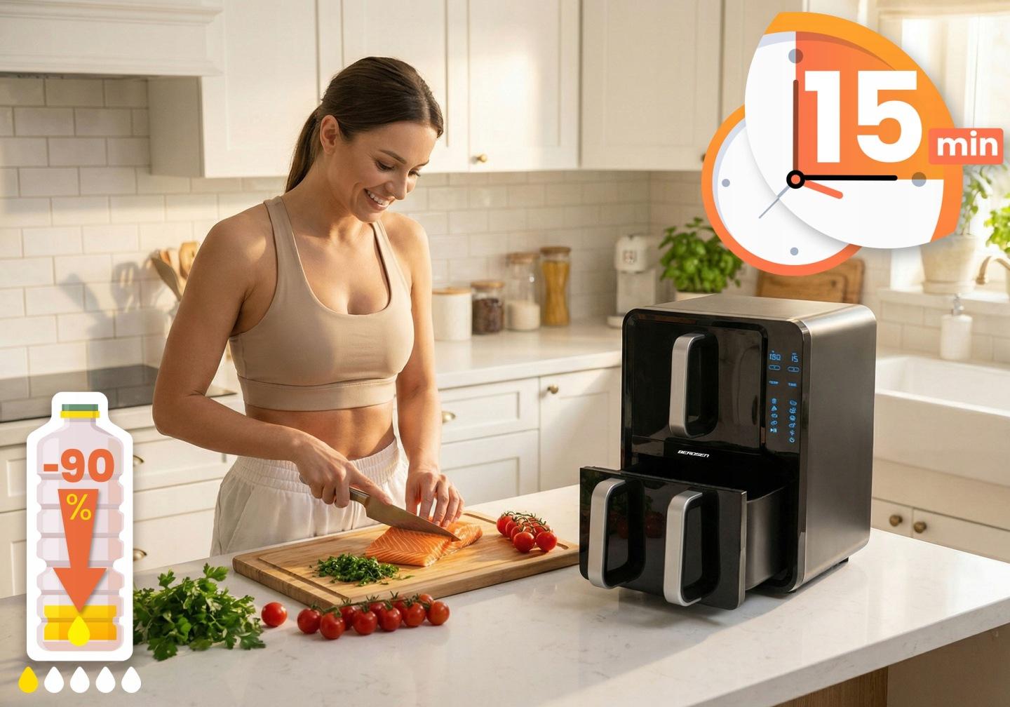Detail produktu teplovzdušná fritéza, 2800W J-366400