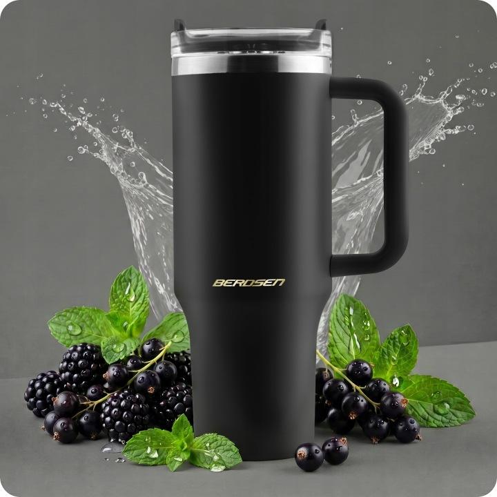 Detail produktu Termohrnček so slamkou 1180 ml čierny J-378800