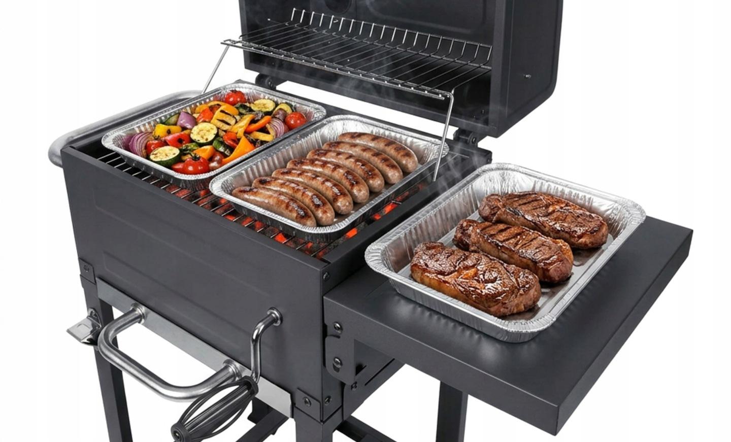 Detail produktu Záhradný gril na uhlie s poklopom a teplomerom Berdsen BD-894 J-389400