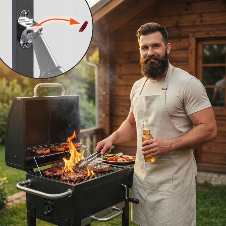 Detail produktu Záhradný gril na uhlie s poklopom a teplomerom Berdsen BD-894 J-389400
