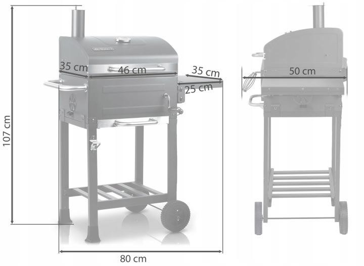 Detail produktu Záhradný gril na uhlie s poklopom a teplomerom Berdsen BD-894 J-389400