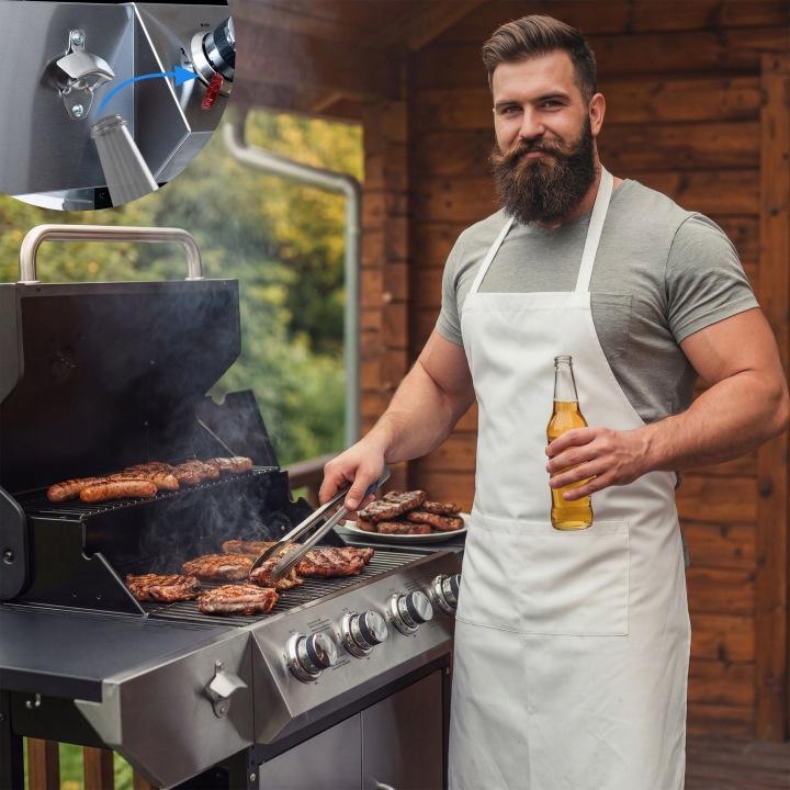 Detail produktu Záhradný plynový gril s liatinovým roštom a poklopom 4+1 horák Berdsen BD-896 J-389600