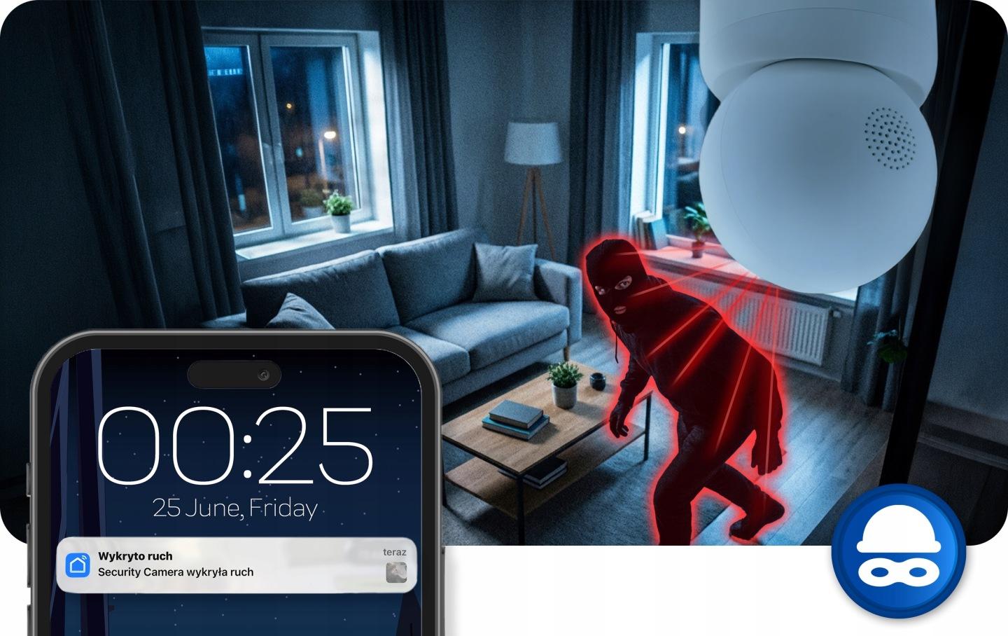 Detail produktu Otočná Wi-Fi IP kamera do interiéru 3 Mpx Berdsen BD-940 J-394000