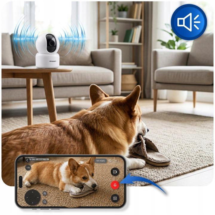 Detail produktu Otočná Wi-Fi IP kamera do interiéru 3 Mpx Berdsen BD-940 J-394000