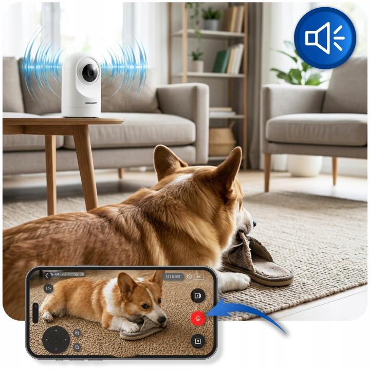 Detail produktu Otočná vnútorná Wi-Fi IP kamera 5 Mpx Berdsen BD-941 J-394100