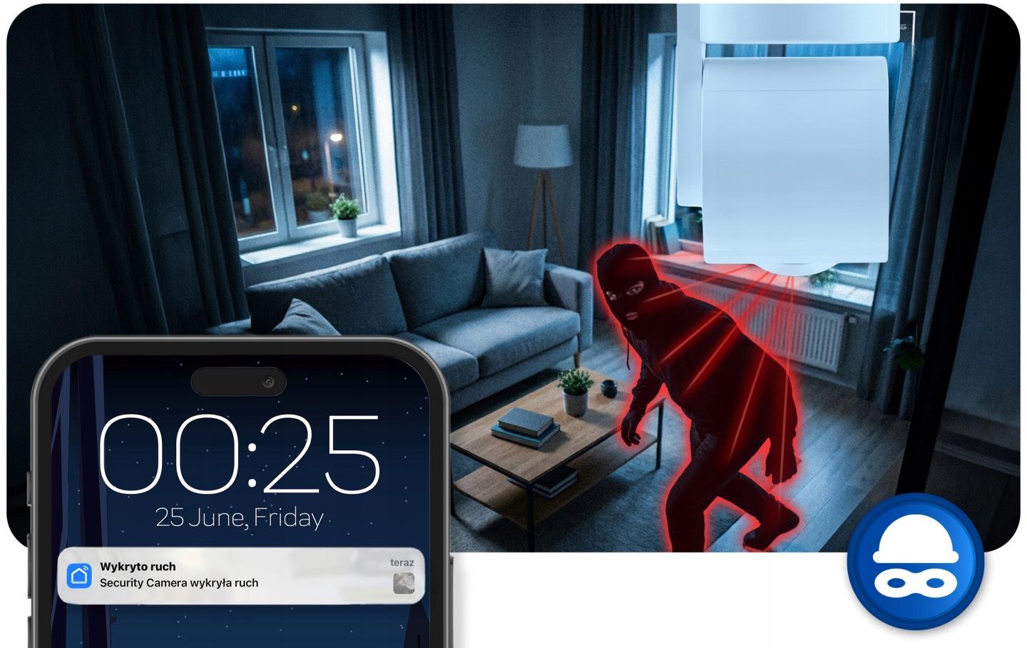 Detail produktu Otočná Wi-Fi IP kamera 3 Mpx do interiéru Berdsen BD-942 J-394200