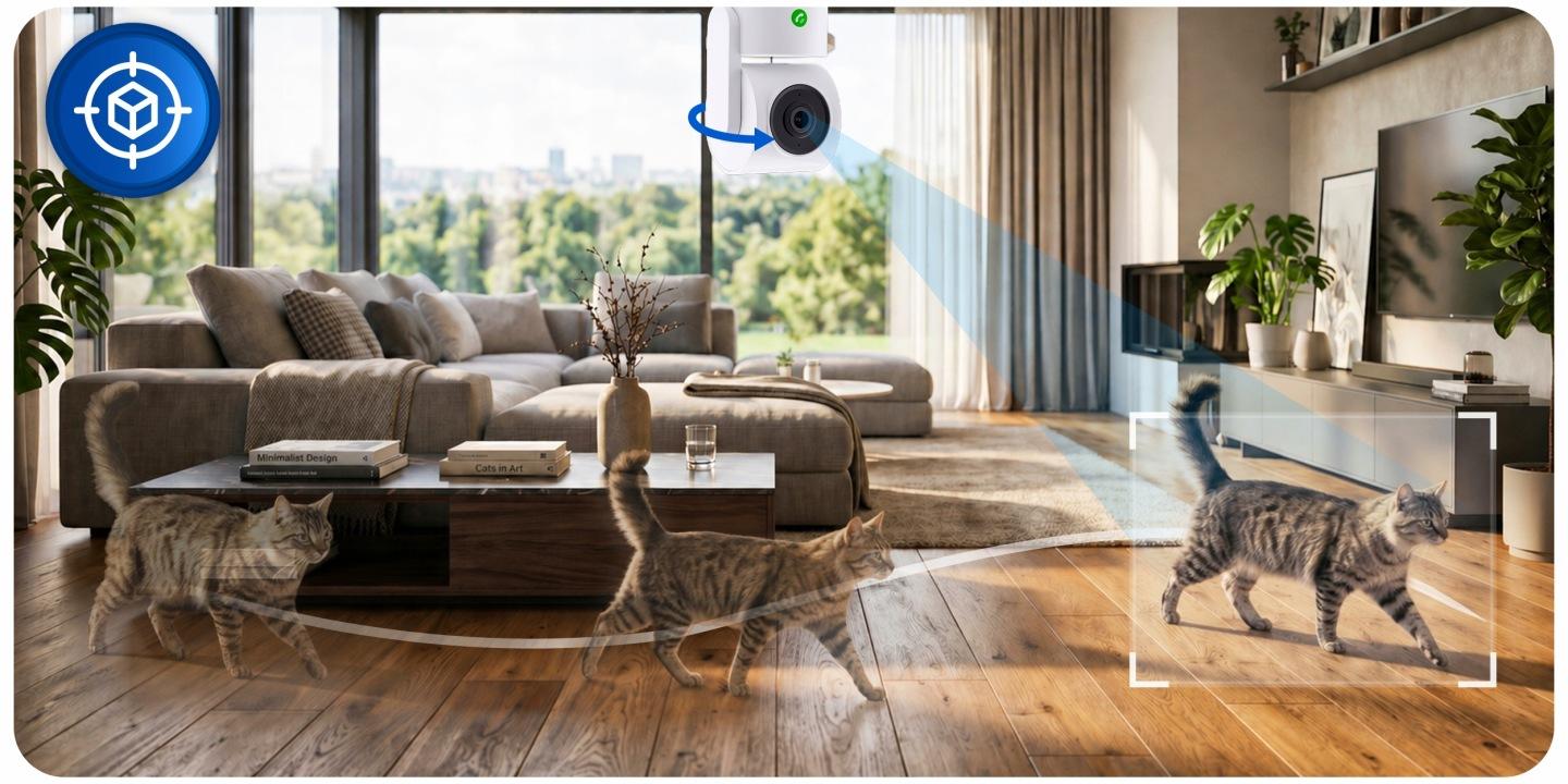 Detail produktu Otočná Wi-Fi IP kamera 3 Mpx do interiéru Berdsen BD-942 J-394200
