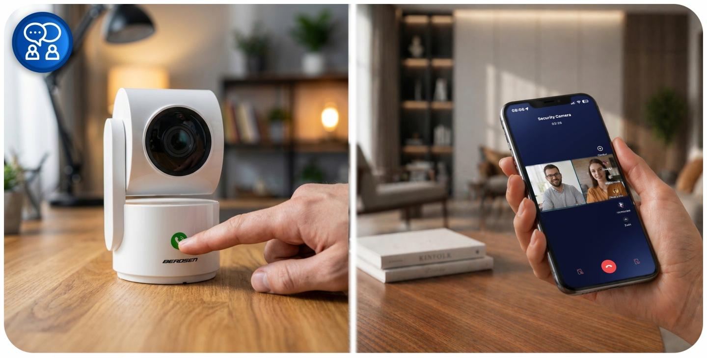 Detail produktu Otočná Wi-Fi IP kamera 3 Mpx do interiéru Berdsen BD-942 J-394200