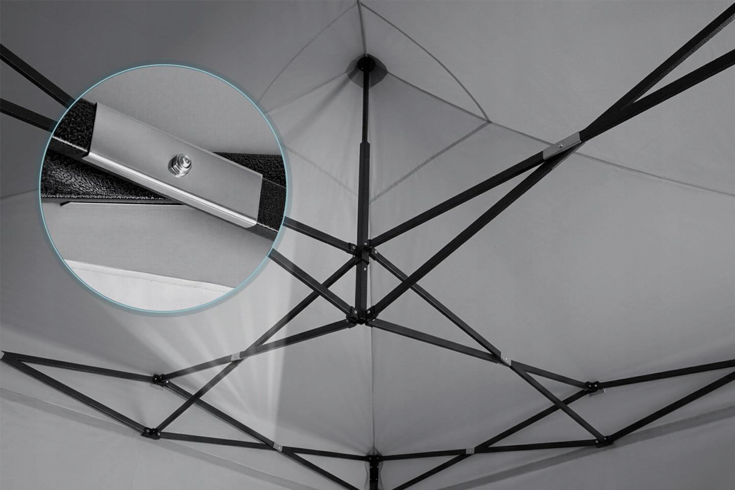 Detail produktu Záhradný párty stan 3 × 3 m s 3 bočnými stenami sivý J-430001