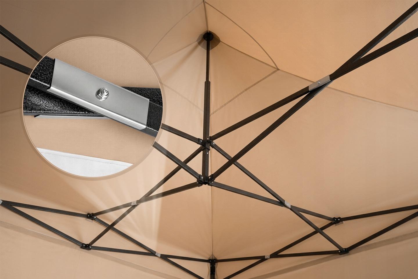 Detail produktu Záhradný altánok 3 × 3 m, 3 bočné steny, béžový J-430002