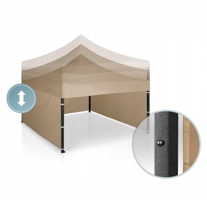 Detail produktu Záhradný altánok 3 × 3 m, 3 bočné steny, béžový J-430002
