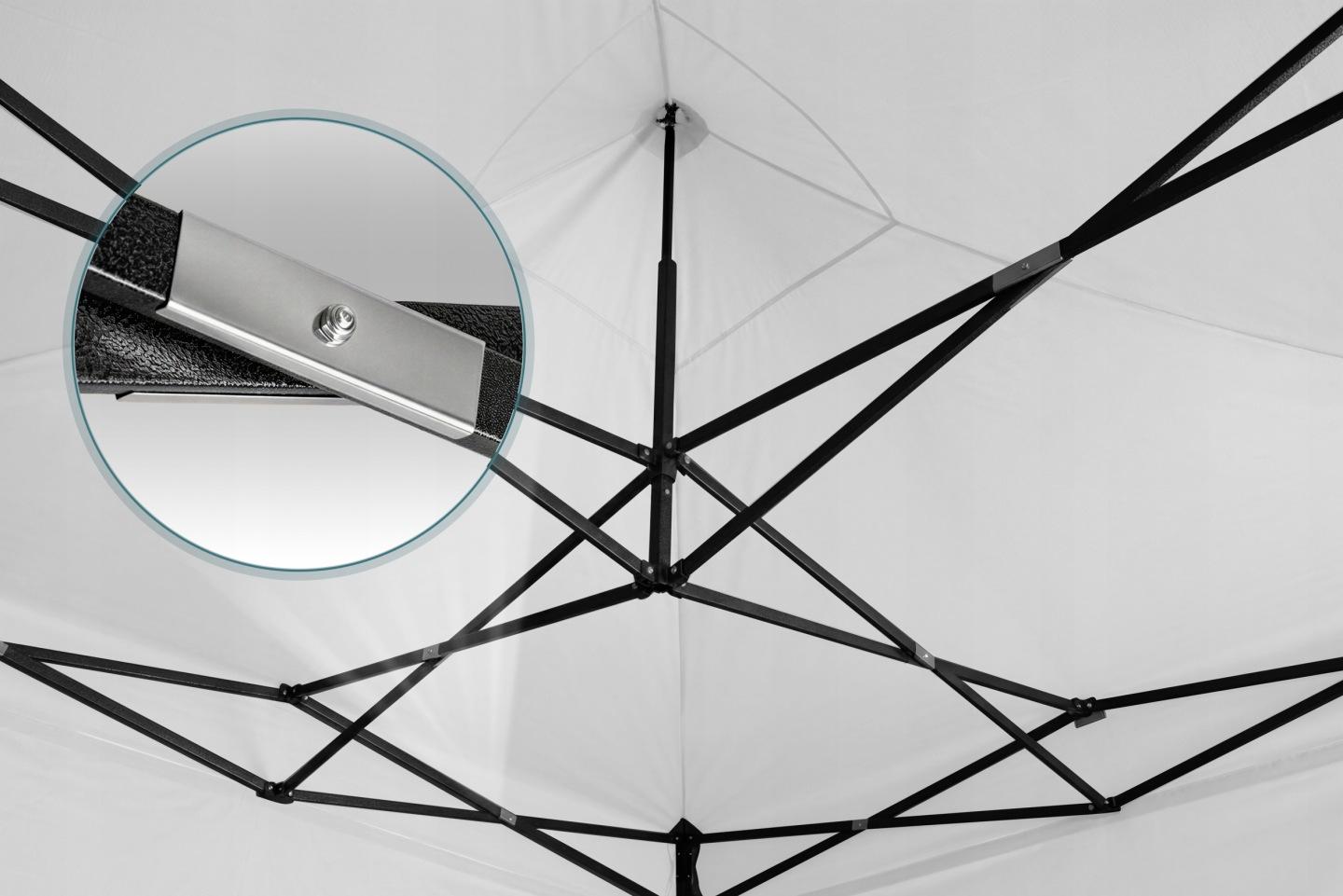 Detail produktu Párty stan 3 × 6 m s 3 bočnými stenami biely J-430101