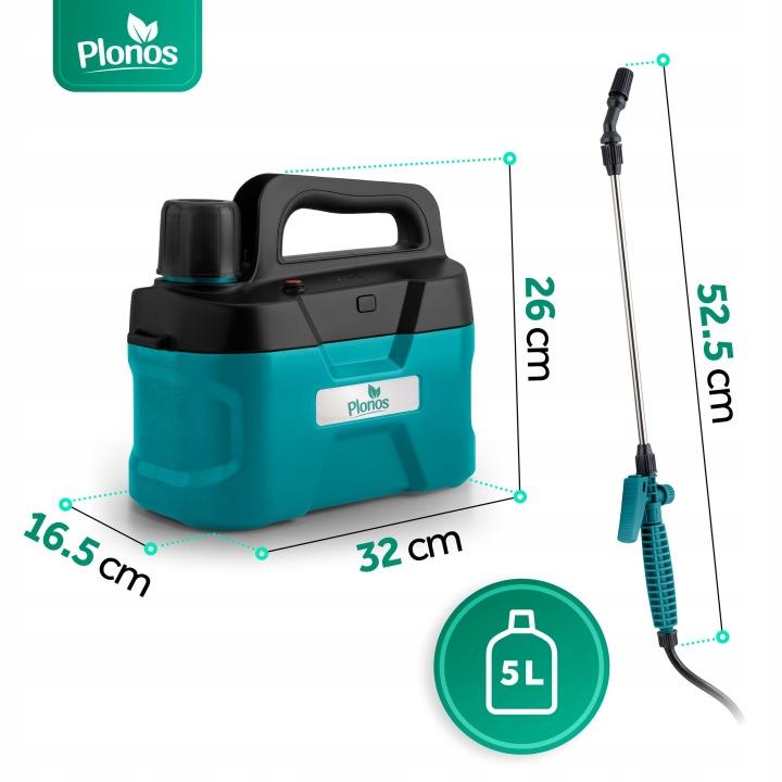 Detail produktu Akumulátorový tlakový postrekovač 5 l s nastaviteľnou tryskou Plonos PL-607 J-460700