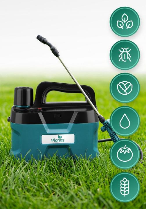 Detail produktu Akumulátorový tlakový postrekovač 5 l s nastaviteľnou tryskou Plonos PL-607 J-460700