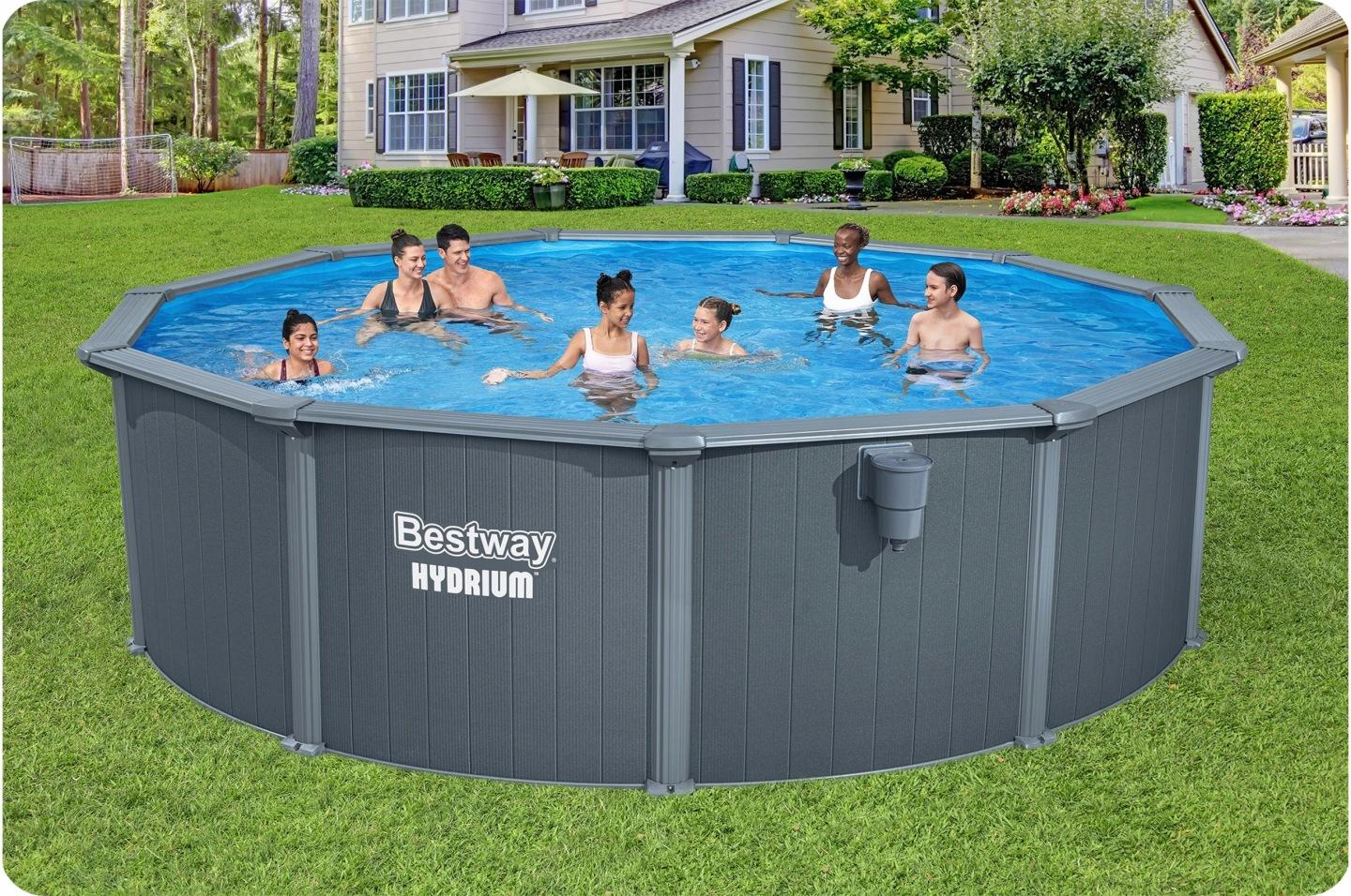 Detail produktu Celoročný panelový nadzemný bazén Bestway Hydrium 488 × 132 cm 13 v 1 J-561CU