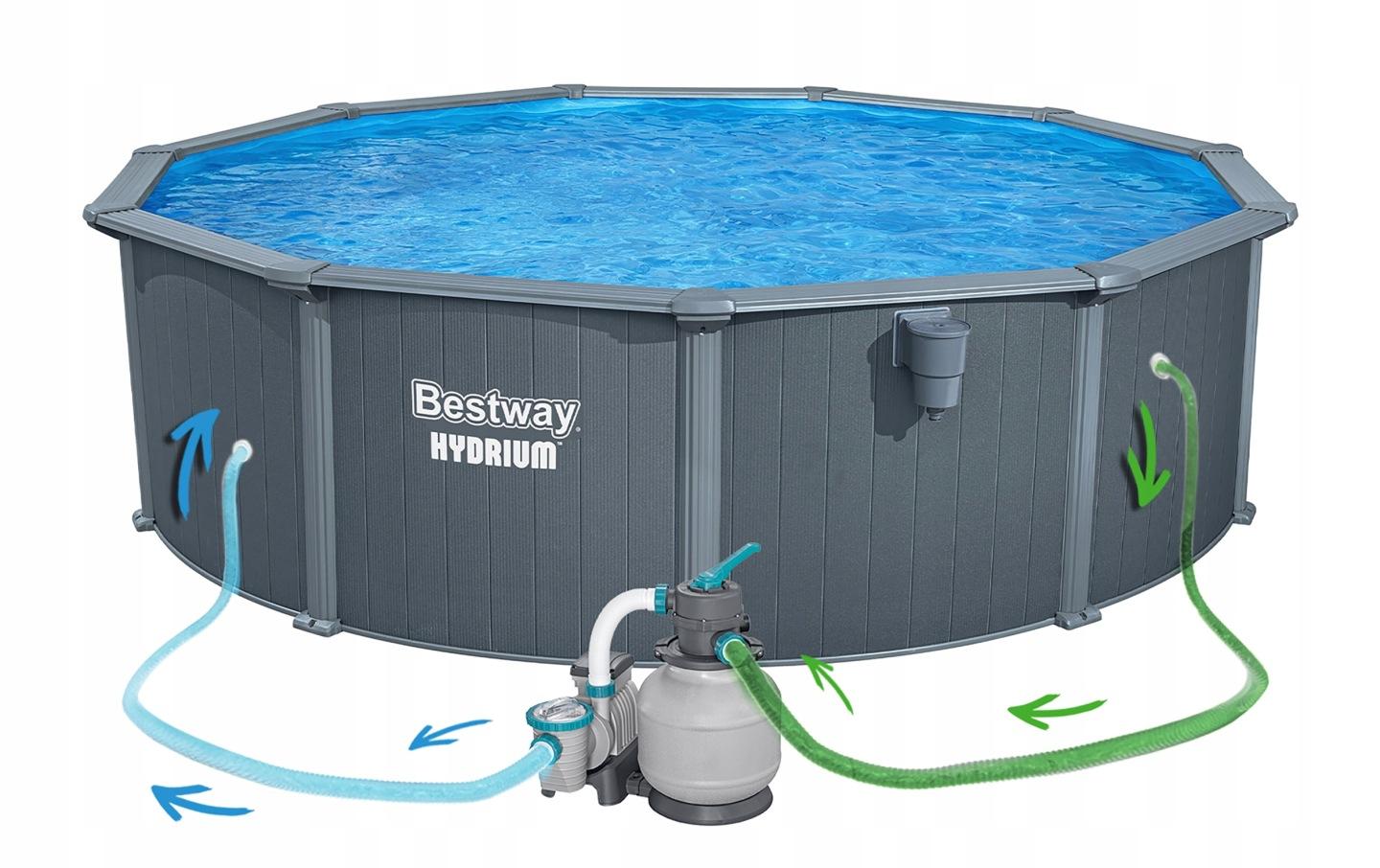 Detail produktu Celoročný panelový nadzemný bazén Bestway Hydrium 488 × 132 cm 13 v 1 J-561CU