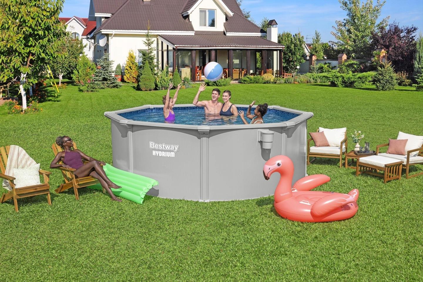 Detail produktu Celoročný panelový nadzemný bazén Bestway Hydrium 366 × 122 cm súprava 13 v 1 J-56574
