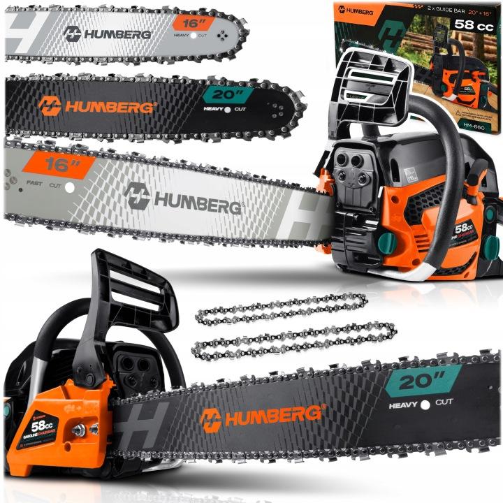 Detail produktu Benzínová reťazová píla na drevo Humberg HM-660 16"/20" J-566000