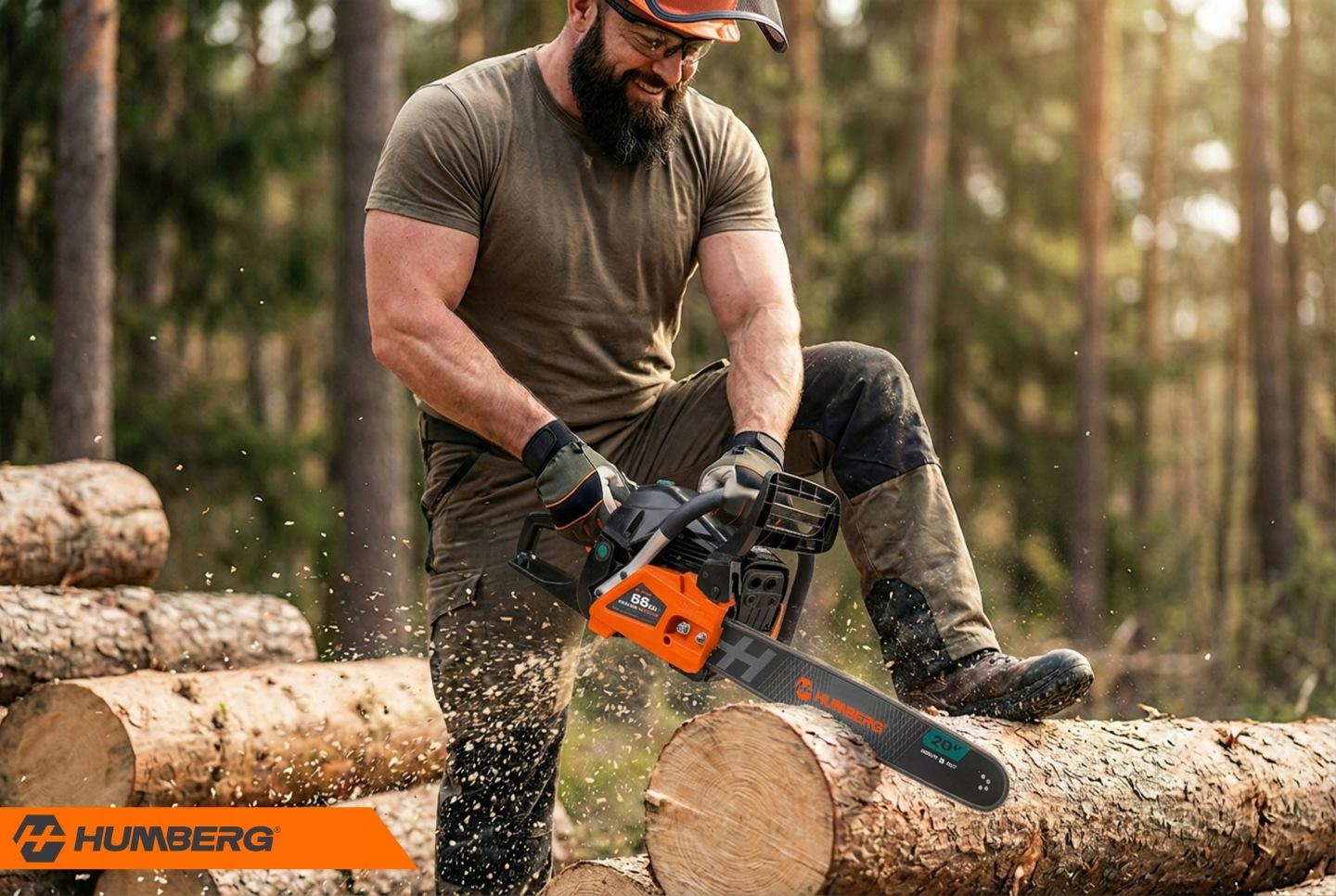 Detail produktu Benzínová reťazová píla na drevo Humberg HM-660 16"/20" J-566000