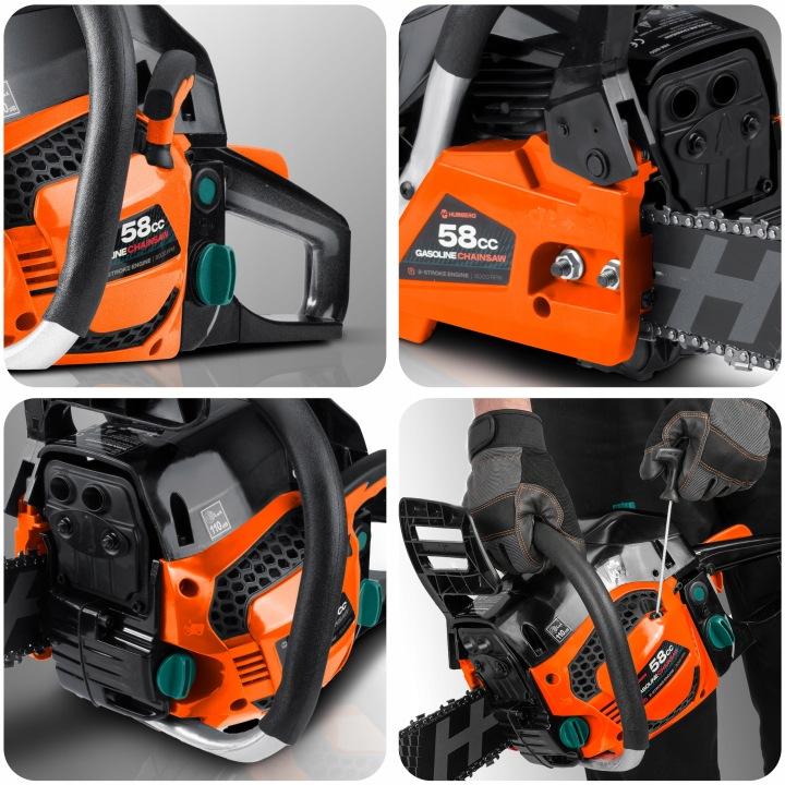 Detail produktu Benzínová reťazová píla na drevo Humberg HM-660 16"/20" J-566000