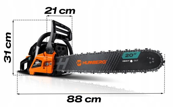 Detail produktu Benzínová reťazová píla na drevo Humberg HM-660 16"/20" J-566000
