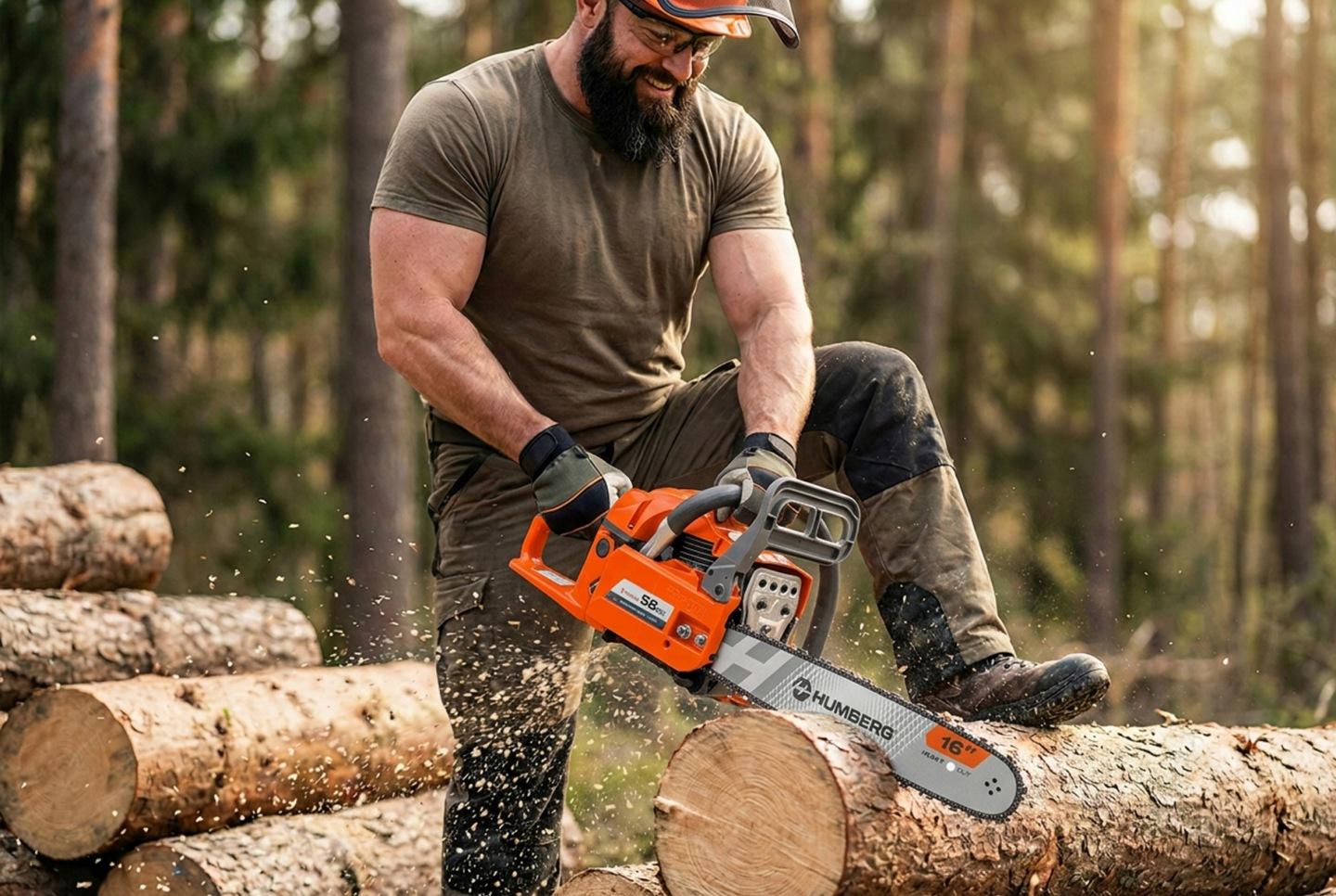 Detail produktu Benzínová reťazová píla na drevo Humberg HM-661 16/20" J-566100