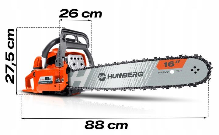 Detail produktu Benzínová reťazová píla na drevo Humberg HM-661 16/20" J-566100